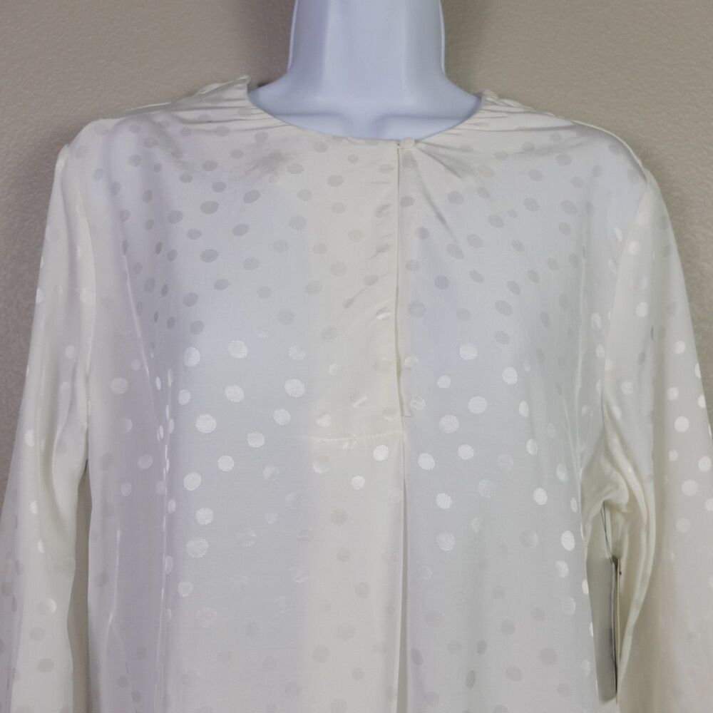 Liverpool Los Angeles Porcelain Dot Popover Woven Blouse Size S NWT - Picture 6 of 12